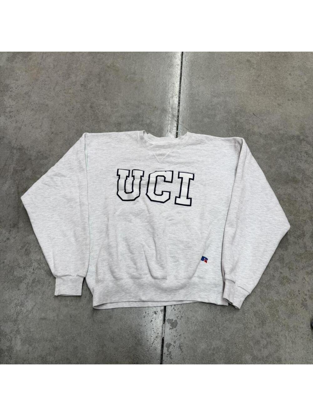 vintage university of california irvine russell athletics pro cotton crewneck